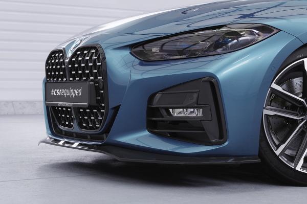 CSR Frontspoiler | Cup-Spoilerlippe mit ABE für BMW 4er (G22/G23) M-Paket und M440 CSL524-G Glossy schwarz Hochglanz (keine Lackierung erforderlich)