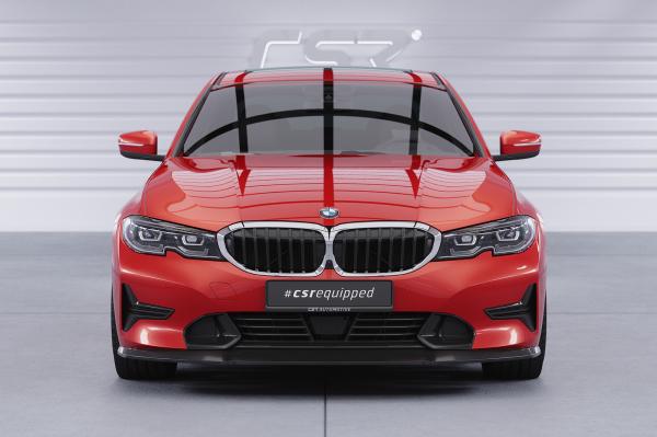 CSR Frontspoiler | Cup-Spoilerlippe mit ABE für BMW 3er (G20/G21) Limousine und Touring CSL526-C Carbon Look Hochglanz (keine Lackierung erforderlich)