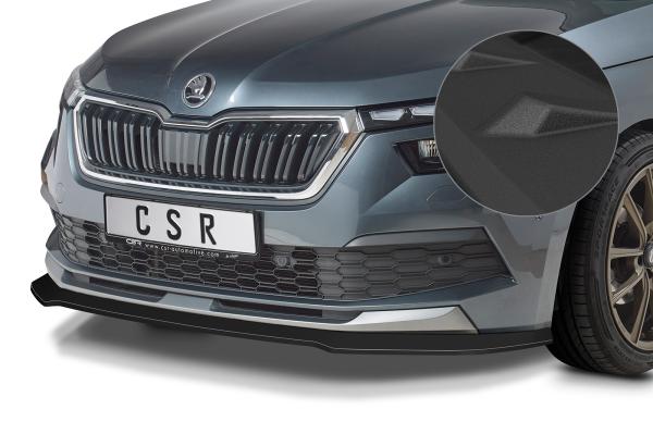 CSR Frontspoiler | Cup-Spoilerlippe mit ABE für Skoda Kamiq CSL527-S strukturiert schwarz matt (keine Lackierung erforderlich)