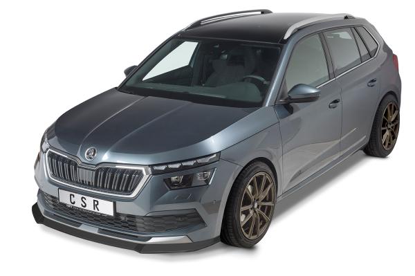 CSR Frontspoiler | Cup-Spoilerlippe mit ABE für Skoda Kamiq CSL527-G Glossy schwarz Hochglanz (keine Lackierung erforderlich)