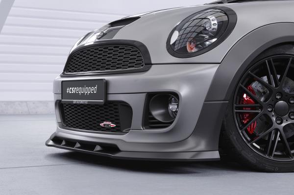 CSR Frontspoiler | Cup-Spoilerlippe mit ABE für Mini Cooper Coupe JCW (R58/R59) CSL529-C Carbon Look Hochglanz (keine Lackierung erforderlich)