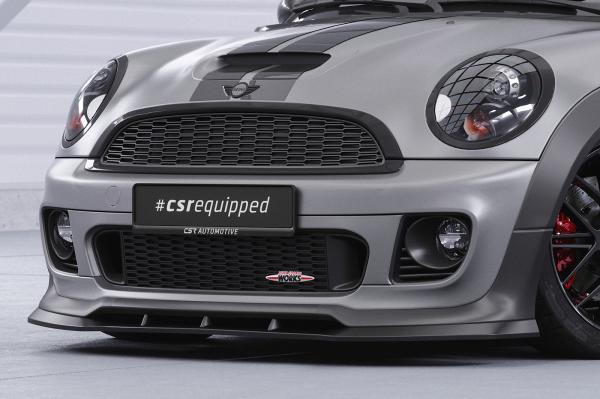 CSR Frontspoiler | Cup-Spoilerlippe mit ABE für Mini Cooper Coupe JCW (R58/R59) CSL529-C Carbon Look Hochglanz (keine Lackierung erforderlich)