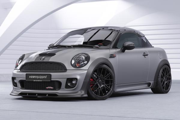 CSR Frontspoiler | Cup-Spoilerlippe mit ABE für Mini Cooper Coupe JCW (R58/R59) CSL529-C Carbon Look Hochglanz (keine Lackierung erforderlich)