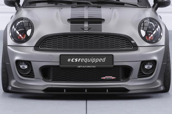 CSR Frontspoiler | Cup-Spoilerlippe mit ABE für Mini Cooper Coupe JCW (R58/R59) CSL529-C Carbon Look Hochglanz (keine Lackierung erforderlich)