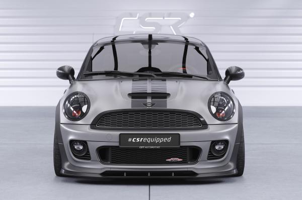 CSR Frontspoiler | Cup-Spoilerlippe mit ABE für Mini Cooper Coupe JCW (R58/R59) CSL529-C Carbon Look Hochglanz (keine Lackierung erforderlich)