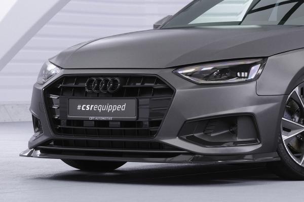 CSR Frontspoiler | Cup-Spoilerlippe mit ABE für Audi A4 B9 (Typ 8W) CSL530-S strukturiert schwarz matt (keine Lackierung erforderlich)