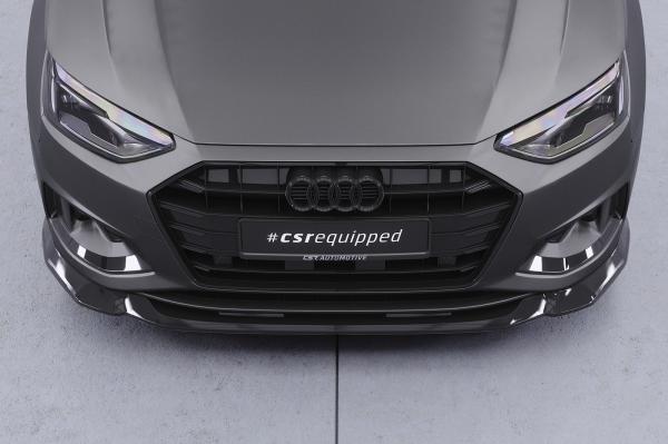 CSR Frontspoiler | Cup-Spoilerlippe mit ABE für Audi A4 B9 (Typ 8W) CSL530-S strukturiert schwarz matt (keine Lackierung erforderlich)