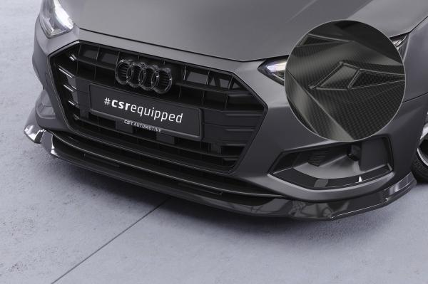 CSR Frontspoiler | Cup-Spoilerlippe mit ABE für Audi A4 B9 (Typ 8W) CSL530-C Carbon Look Hochglanz (keine Lackierung erforderlich)