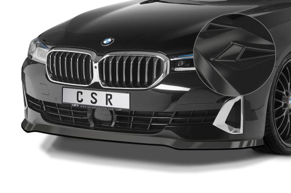 CSR Frontspoiler | Cup-Spoilerlippe mit ABE für BMW 5er (G30/G31) LCI CSL531-G Glossy schwarz Hochglanz (keine Lackierung erforderlich)