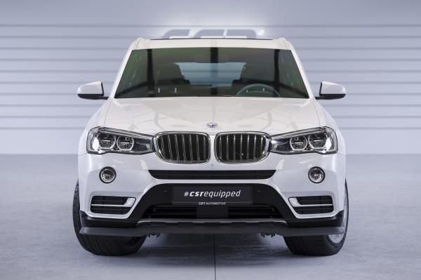 CSR Frontspoiler | Cup-Spoilerlippe mit ABE für BMW X3 (F25) LCI CSL532-G Glossy schwarz Hochglanz (keine Lackierung erforderlich)