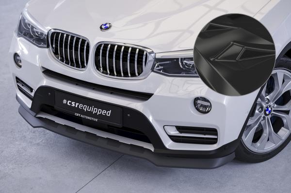 CSR Frontspoiler | Cup-Spoilerlippe mit ABE für BMW X3 (F25) LCI CSL532-G Glossy schwarz Hochglanz (keine Lackierung erforderlich)