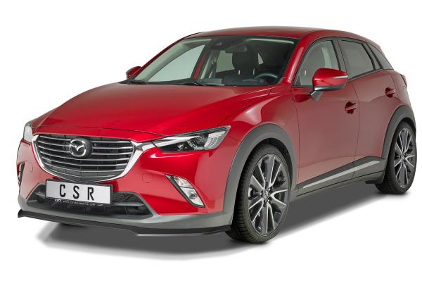 CSR Frontspoiler | Cup-Spoilerlippe mit ABE für Mazda CX3 CSL533-G Glossy schwarz Hochglanz (keine Lackierung erforderlich)