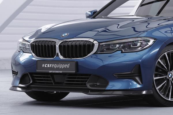 CSR Frontspoiler | Cup-Spoilerlippe mit ABE für BMW 3er (G20/G21) Limousine und Touring CSL534-C Carbon Look Hochglanz (keine Lackierung erforderlich)