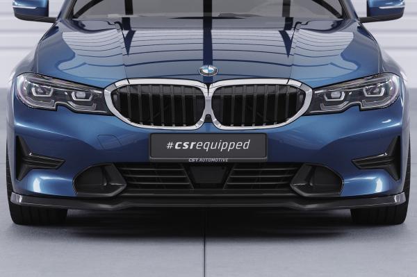 CSR Frontspoiler | Cup-Spoilerlippe mit ABE für BMW 3er (G20/G21) Limousine und Touring CSL534-C Carbon Look Hochglanz (keine Lackierung erforderlich)