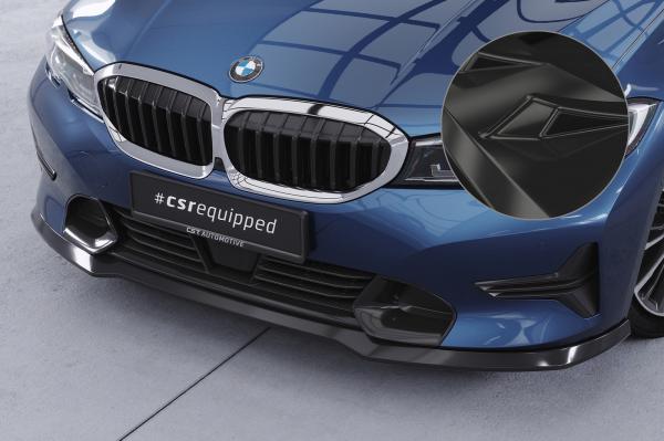 CSR Frontspoiler | Cup-Spoilerlippe mit ABE für BMW 3er (G20/G21) Limousine und Touring CSL534-G Glossy schwarz Hochglanz (keine Lackierung erforderlich)