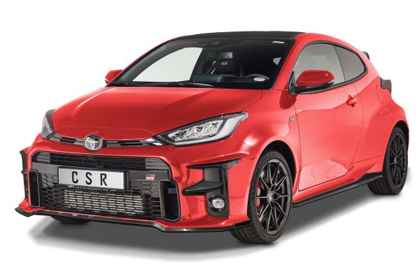 CSR Frontspoiler | Cup-Spoilerlippe mit ABE für Toyota GR Yaris (XP21) CSL535-S strukturiert schwarz matt (keine Lackierung erforderlich)