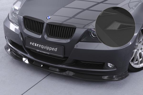 CSR Frontspoiler | Cup-Spoilerlippe mit ABE für BMW 3er (E90/E91) Limousine und Touring CSL536-S strukturiert schwarz matt (keine Lackierung erforderlich)
