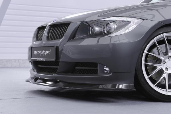 CSR Frontspoiler | Cup-Spoilerlippe mit ABE für BMW 3er (E90/E91) Limousine und Touring CSL536-C Carbon Look Hochglanz (keine Lackierung erforderlich)