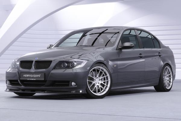 CSR Frontspoiler | Cup-Spoilerlippe mit ABE für BMW 3er (E90/E91) Limousine und Touring CSL536-C Carbon Look Hochglanz (keine Lackierung erforderlich)