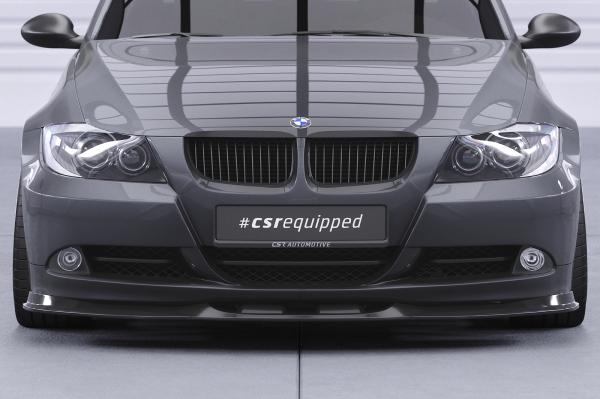 CSR Frontspoiler | Cup-Spoilerlippe mit ABE für BMW 3er (E90/E91) Limousine und Touring CSL536-C Carbon Look Hochglanz (keine Lackierung erforderlich)