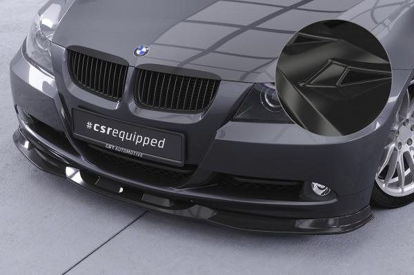 CSR Frontspoiler | Cup-Spoilerlippe mit ABE für BMW 3er (E90/E91) Limousine und Touring CSL536-G Glossy schwarz Hochglanz (keine Lackierung erforderlich)