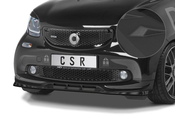 CSR Frontspoiler | Cup-Spoilerlippe mit ABE für Smart fortwo 453 Brabus CSL542-S strukturiert schwarz matt (keine Lackierung erforderlich)