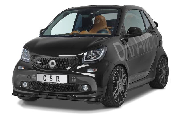 CSR Frontspoiler | Cup-Spoilerlippe mit ABE für Smart fortwo 453 Brabus CSL542-G Glossy schwarz Hochglanz (keine Lackierung erforderlich)