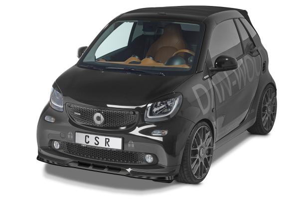 CSR Frontspoiler | Cup-Spoilerlippe mit ABE für Smart fortwo 453 Brabus CSL542-G Glossy schwarz Hochglanz (keine Lackierung erforderlich)
