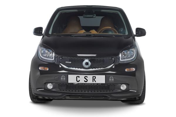 CSR Frontspoiler | Cup-Spoilerlippe mit ABE für Smart fortwo 453 Brabus CSL542-G Glossy schwarz Hochglanz (keine Lackierung erforderlich)