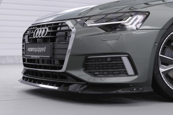 CSR Frontspoiler | Cup-Spoilerlippe mit ABE für Audi A6 C8 (Typ 4K/F2) CSL543-S strukturiert schwarz matt (keine Lackierung erforderlich)
