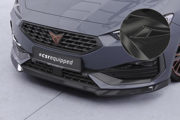 CSR Frontspoiler | Cup-Spoilerlippe mit ABE für Cupra Leon 4 (Typ KL) CSL544-C Carbon Look Hochglanz (keine Lackierung erforderlich)