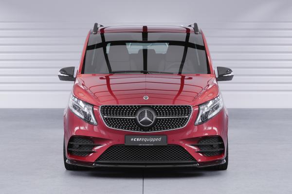 CSR Frontspoiler | Cup-Spoilerlippe mit ABE für Mercedes-Benz V-Klasse 447 AMG-Line CSL545-G Glossy schwarz Hochglanz (keine Lackierung erforderlich)