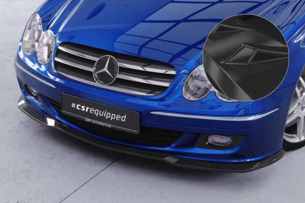 CSR Frontspoiler | Cup-Spoilerlippe mit ABE für Mercedes-Benz CLK A209 / C209 CSL550-C Carbon Look Hochglanz (keine Lackierung erforderlich)