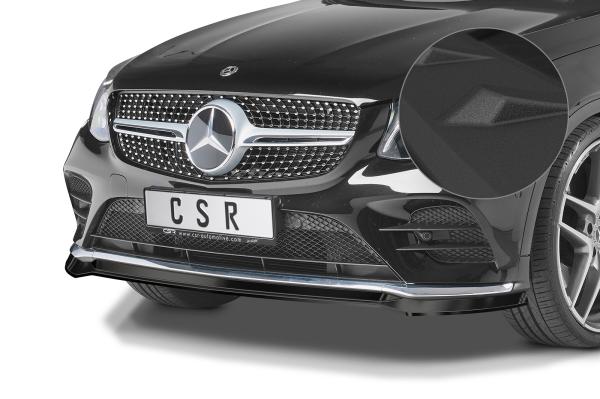 CSR Frontspoiler | Cup-Spoilerlippe mit ABE für Mercedes-Benz GLC (X253/C253) AMG-Line CSL552-S strukturiert schwarz matt (keine Lackierung erforderlich)