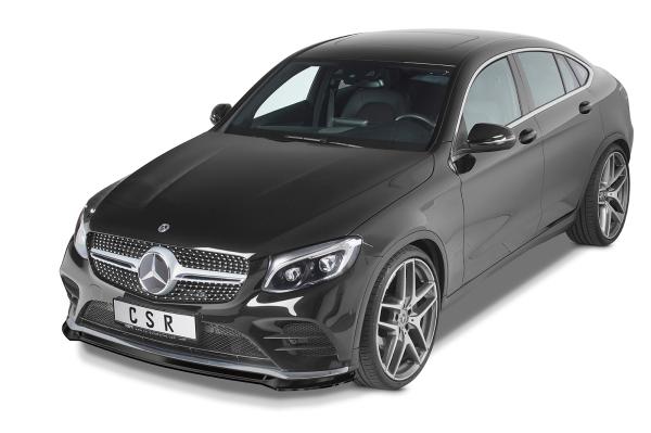 CSR Frontspoiler | Cup-Spoilerlippe mit ABE für Mercedes-Benz GLC (X253/C253) AMG-Line CSL552-G Glossy schwarz Hochglanz (keine Lackierung erforderlich)