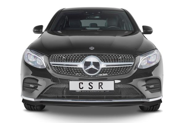 CSR Frontspoiler | Cup-Spoilerlippe mit ABE für Mercedes-Benz GLC (X253/C253) AMG-Line CSL552-G Glossy schwarz Hochglanz (keine Lackierung erforderlich)