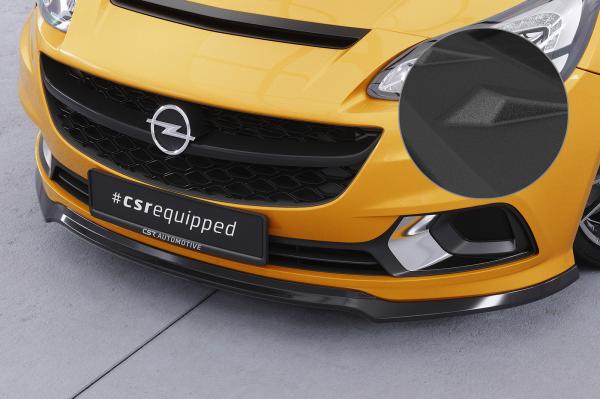 CSR Frontspoiler | Cup-Spoilerlippe mit ABE für Opel Corsa E OPC / GSi CSL554-S strukturiert schwarz matt (keine Lackierung erforderlich)