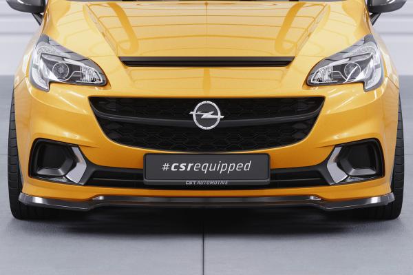 CSR Frontspoiler | Cup-Spoilerlippe mit ABE für Opel Corsa E OPC / GSi CSL554-S strukturiert schwarz matt (keine Lackierung erforderlich)