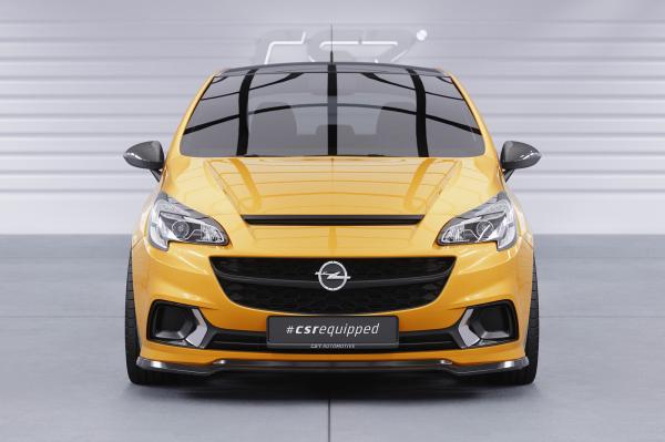 CSR Frontspoiler | Cup-Spoilerlippe mit ABE für Opel Corsa E OPC / GSi CSL554-S strukturiert schwarz matt (keine Lackierung erforderlich)