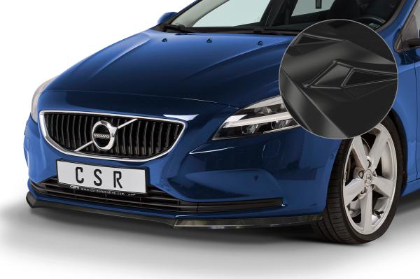 CSR Frontspoiler | Cup-Spoilerlippe mit ABE für Volvo V40 CSL556-G Glossy schwarz Hochglanz (keine Lackierung erforderlich)