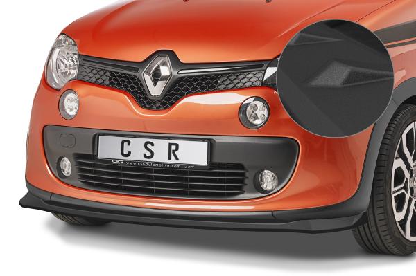 CSR Frontspoiler | Cup-Spoilerlippe mit ABE für Renault Twingo 3 GT CSL559-S strukturiert schwarz matt (keine Lackierung erforderlich)