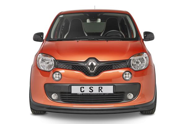 CSR Frontspoiler | Cup-Spoilerlippe mit ABE für Renault Twingo 3 GT CSL559-G Glossy schwarz Hochglanz (keine Lackierung erforderlich)