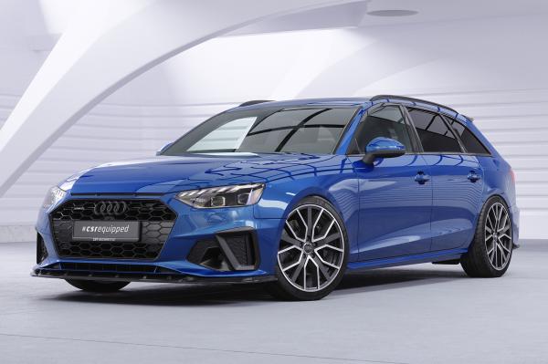 CSR Frontspoiler | Cup-Spoilerlippe mit ABE für Audi A4 / S4 B9 (8W) CSL561-C Carbon Look Hochglanz (keine Lackierung erforderlich)
