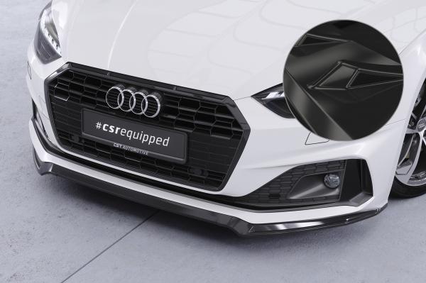 CSR Frontspoiler | Cup-Spoilerlippe mit ABE für Audi A5 F5  Basis / Advanced CSL562-G Glossy schwarz Hochglanz (keine Lackierung erforderlich)