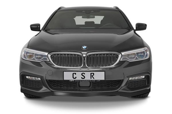 CSR Frontspoiler | Cup-Spoilerlippe mit ABE für BMW 5er G30/G31 M-Paket CSL564-C Carbon Look Hochglanz (keine Lackierung erforderlich)