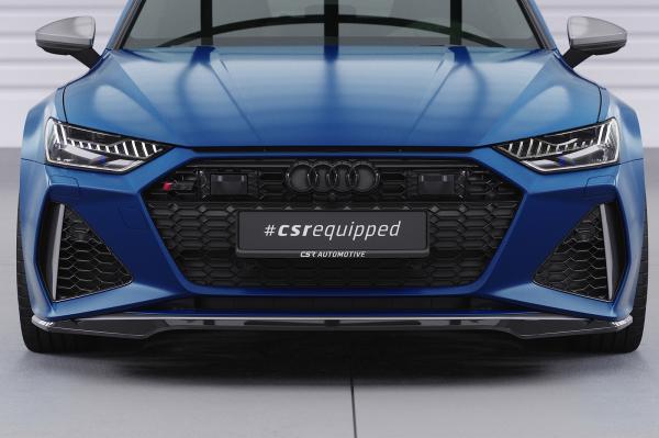 CSR Frontspoiler | Cup-Spoilerlippe mit ABE für Audi RS6 C8 / RS7 C8 (4K) CSL566-C Carbon Look Hochglanz (keine Lackierung erforderlich)