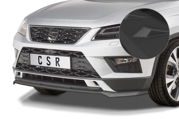 CSR Frontspoiler | Cup-Spoilerlippe mit ABE für Seat Ateca (Typ 5FP, KH7) CSL567-S strukturiert schwarz matt (keine Lackierung erforderlich)