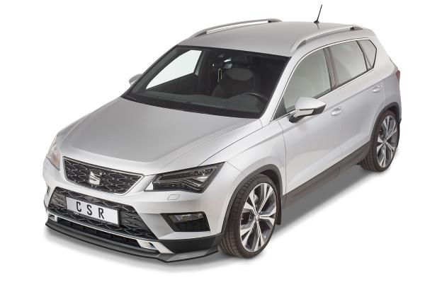 CSR Frontspoiler | Cup-Spoilerlippe mit ABE für Seat Ateca (Typ 5FP, KH7) CSL567-G Glossy schwarz Hochglanz (keine Lackierung erforderlich)