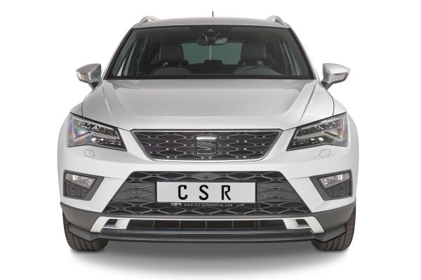 CSR Frontspoiler | Cup-Spoilerlippe mit ABE für Seat Ateca (Typ 5FP, KH7) CSL567-G Glossy schwarz Hochglanz (keine Lackierung erforderlich)
