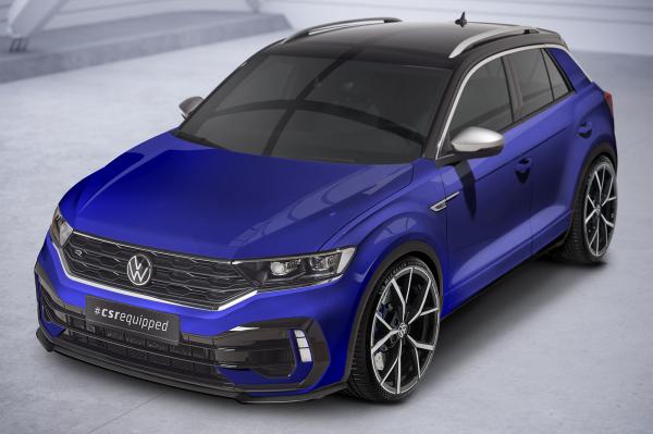 CSR Frontspoiler | Cup-Spoilerlippe mit ABE für VW T-Roc (A1) R CSL568-C Carbon Look Hochglanz (keine Lackierung erforderlich)